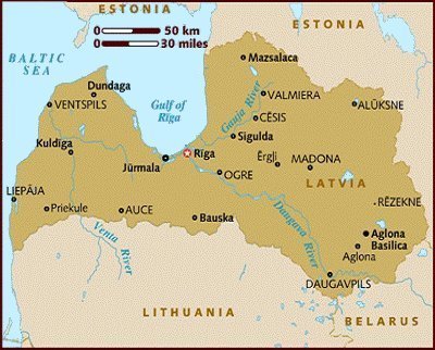 Map of Latvia